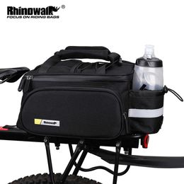 Panniers s Rhinowalk Bicycle Carrier MTB Bike Rack Trunk Pannier Cycling Multifunctional Large Capacity Travel Bag With Rain Cover 0201