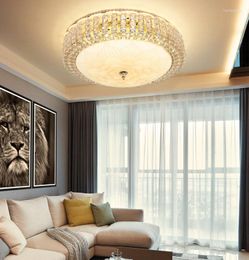 Ceiling Lights European Personality LED Round Light Crystal Bedroom Modern Simple Study Lamp