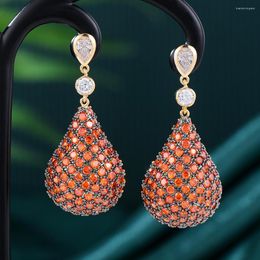 Stud Earrings GODKI Luxury Pear Design Trendy Cubic Zircon Beach For Women Wedding Engagement Party Jewellery GIFT