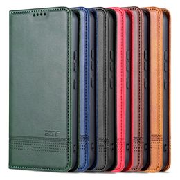 Luxury Business PU Leather Wallet Cases For Iphone 15 14 Plus Pro Max 13 12 11 X XS XR 8 7 Classic Shockproof Credit Card Slot Holder Suck Magnetic Closure Phone Flip Cover