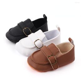 First Walkers British Style Baby Boy Shoes Small Leather Toddler Soft Sole Anti-slip Infant Born Crib Moccasins