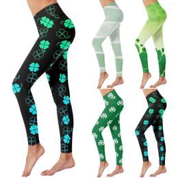 Women's Pants St. Patricks Day Print High Waist Yoga Biker Shorts Bodysuit For Women BuLift Leggings Medium