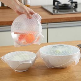 Kitchen Storage 1pc Multifunctional Plastic Silicone Lid Reusable Food Packaging Sealed Vacuum Keeping Fresh