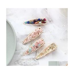Hair Clips Barrettes Fashion Jewelry Colorf Beads Barrette Clip Bb Womens Girls Hairpin Headwear Drop Delivery Hairjewelry Dh6Wu