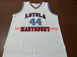 Custom Men Youth women Rare #44 Hank Gathers Loyola Marymount College Basketball Jersey Size S-4XL 5XL or custom any name or number jersey