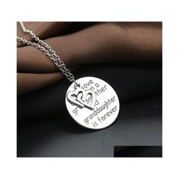 Pendant Necklaces Letter Necklace Tag Engraved Grandmother Family Drop Delivery Jewelry Pendants Dhqa7
