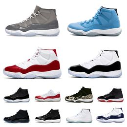 Jumpman 11 Retro High Basketball Shoes Mujeres 11s Midnight Midnight Navy Cool Grey Bred 72-10 Legend Blue Concord Space Jam Entrenadores para hombres Sputers al aire libre