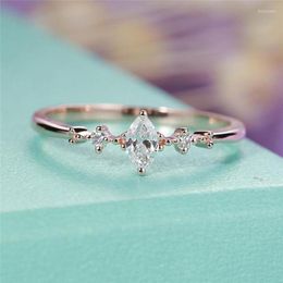 Wedding Rings For Women Delicate Solid Cut Silver Colour White Zircon Womens Ring Gold Engagement Jewellery