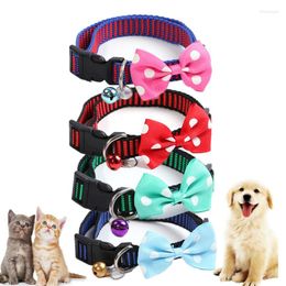 Dog Collars Cute Easy To Wear Cat Collar With Bell Adjustable Buckle Puppy Pet Supplies Accessorie Small Necklace