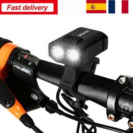 s Waterproof USB Rechargeable Bike 5 Light Modes MTB Cycling Flashlight Built-In Battery Bicycle Lamp Safety Night Riding 0202