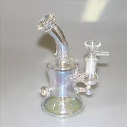 Green Blue Glass Bongs Hookahs Recycler Bong Percolator Oil Rigs Dab Rig 14mm Joint Water Pipes With Heady Bowl