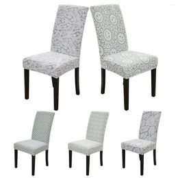 Chair Covers Elastic Seat Cover Jacquard Spandex Wedding Banquet Slipcover Stretch Home Decor Dining Room El D30