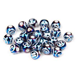 Acrylic Plastic Lucite Blue Glass Constellation Plastic Bead Loose Spacer 10Mm Round Beads The Zodiac Charm For Jewellery Ma Dhgarden Dhkb7