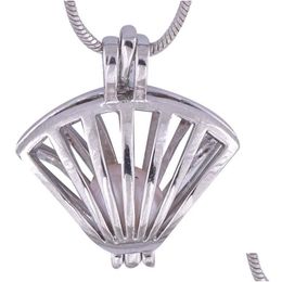 Pendant Necklaces High Quality Pearl Cages Pendants Opening Pearls Cage Shells Charms For Women Fashion Oyster Jewellery P56 Drop Deliv Dhuhe