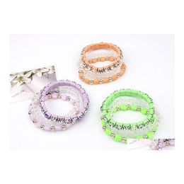 Charm Bracelets Charms Bohemian Candy Bangles Jewelry For Women Gift Wrist Band Mtilayer Drop Delivery Dh2Lm