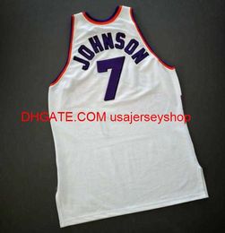 Custom Men Youth women Vintage Kevin Johnson Vintage Champion College Basketball Jersey Size S-4XL 5XL or custom any name or number jersey