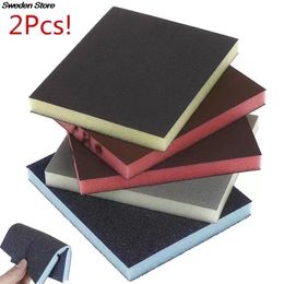 2Pcs Polishing Sanding Sponge Block Pad Set Sandpaper Assorted Grit Abrasive Tools Sandpaper Sanding Discs