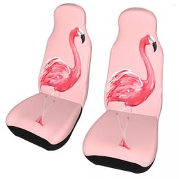 Car Seat Covers Pink Flamingo Universal Cover Protector Interior Accessories For SUV Valentine's Day Fiber