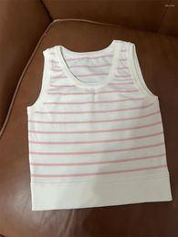 Women's Tanks Women Vests Simple With Colorful Stripes Cotton Fabric Soft Smooth And Comfortable Young Beautiful 2023