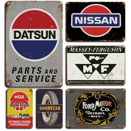 Nissan Citroen Car Metal Tin Sign Poster Metal Painting Tin Sign Vintage Tin Plate Retro Garage Wall Sticker Decor Accessories Metal Plaque 30X20cm w01