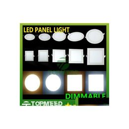 Led Panel Lights Dimmable Light Smd 2835 3W 9W 12W 15W 18W 21W 25W 110240V Ceiling Recessed Down Lamp Smd2835 Downlight Add Driver D Dhwg7