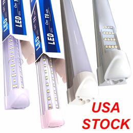 V-Shaped Integrate T8 LED Tube 2 4 5 6 8 Feet Fluorescent Lamp 144W 8Ft 4 Rows Light Tubes Cooler Door Lighting Adhesive Exterior Shop Lights Wall Ceilings Crestech168