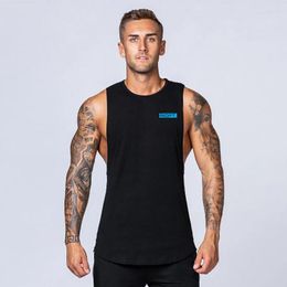 Men's Tank Tops Cotton Workout Top Vest Muscle Sleeveless Sportswear Undershirt Gym Fitness Stringer Clothing Bodybuilding Singlets