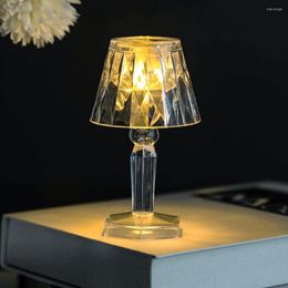 Night Lights Romantic Table Lamp LED Crystal Projection Light Diamond Bar Home Decoration For Cafe Restaurant Decor