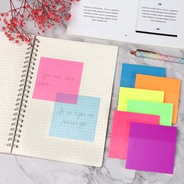 Notes 300Sheets Translucent Pastel Sticky Notes Pad 3"x3" Color Self-Adhesive Transparent Sticky Notes Clear Memo For Book 230203