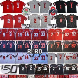 American College Football Wear 2020 NCAA Ohio State Buckeyes 1 Justin Fields Jersey JK Dobbins Chase Young Binjimen Victor Dwayne Haskins KJ Hill Joey Bosa Ezekiel El