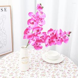 Decorative Flowers 66cm Silk Phalaenopsis Artificial Flower Decoration Bouquet Branch Room Table Top Fake DIY Arrangement Art