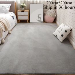 Carpet Nordic for Living Room Low Pile Rug Children Bed Fluffy Floor s Window Bedside Home Decor Coral Fleece 230204