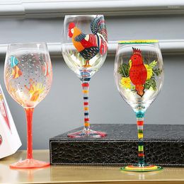 Wine Glasses Creative Hand Painted Glass Cup Champagne Flute Crystal Cups Bar El Party Drinking Ware Wedding Home Decor