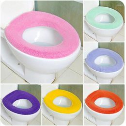 Toilet Seat Covers 1pc Colourful Soft Cover Bathroom Washable Closestool Mat Pad Cushion O-shape Bidet