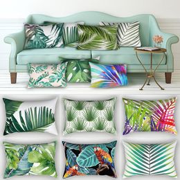 Pillow Case 30 50cm Rectangle Pillowcase Plain Car Sofa Cushion Cover Plant Printed Office Home Decor