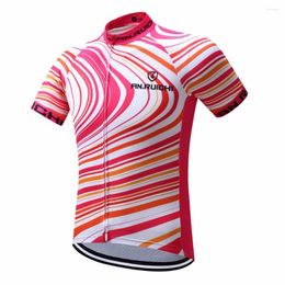 Racing Jackets Stripe Design Women Cycling Jersey 2023 Short Riding Bicycle Clothing Sport Jerseys Customized/Wholesale Service