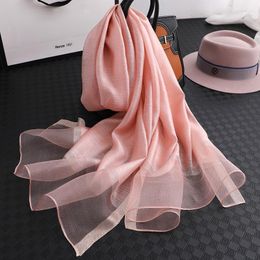 Scarves Silk Long Scarf Women Satin Shawl Wrap Hijab Female Hair Band Wrist Luxury Headkerchief 70 200cm Echarpe 2023 Bandana