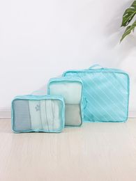 Storage Bags Multifunctional Clothes Bag Set Travel Polyester Large Transparent Underwear Neceser Household Items 50Storage