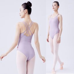 Stage Wear Ballet Dance Leotards Women Two Straps Gymnastics Exercise Costume Adult Leotard Girls