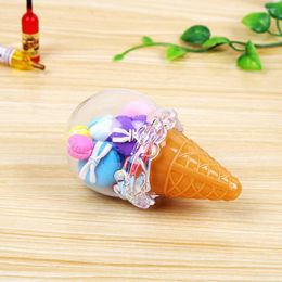 Gift Wrap 6pcs Plastic Candy Box Wedding Boxes Creative Ice Cream Shape Party Favours Holders Guests