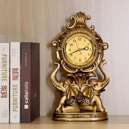 Table Clocks Elephant Clock Living Room Display Desktop Home European Old-Fashioned Decoration Pendulum Fashion