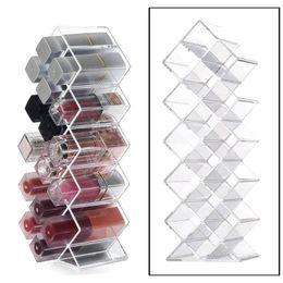 Makeup Brushes Space Lipstick Holder Clear Acrylic Lip Gloss Case Display Rack Organiser Stick Cosmetics BoxesMakeup