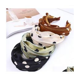 Headbands Fashion Summer Headband For Women Lace Point Headwear Wide Side Turban Adt Casual Hair Accessories Wholesale Drop Delivery Dhngw