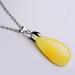 Pendant Necklaces Natural Gem Stone For Jewellery Making Women Necklace Charms Suspension Water Drop Bead 28 15 8mm 2023 Ly