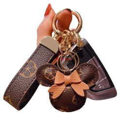 Fashion Mouse Diamond Design Car Keychain Favour Flower Bag Pendant Charm Jewellery Keyring Holder for Men Gift PU Leather Keychains2935