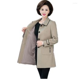 Women's Jackets Korean Fashion Clothing High Quality Female Coat Loose Size Lattice Short Jacket Women Office Autumn 1482
