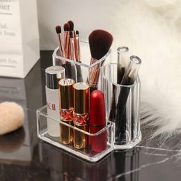 Storage Boxes Makeup Brush Box Lipstick Organiser Transparent Acrylic Cosmetics Jewellery Office Supplies Business Plastic