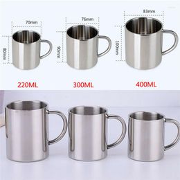 Mugs Double Wall Stainless Steel Coffee Mug 220/300/400ml Portable Termo Cup Travel Tumbler Jug Milk Tea Water