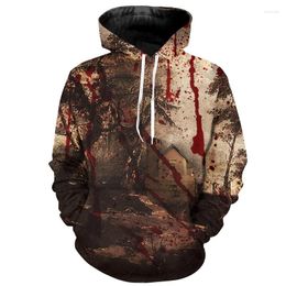 Men's Hoodies Cloudstyle Autumn Mens Hoodie 3D Printed Halloween Style Full Hooded Sweatshirt Long Sleeve Pullover Streetwear Polyester