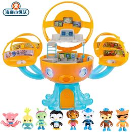 Action Toy Figures The Octonauts Octopod Castle Shark Adventure Plsyset Barnacles Peso Kwazii Action Figure Scene Model Toy Children Birthday Gifts 230203